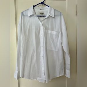 Abercrombie & Fitch Oversized White Button Down